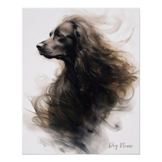 Cocker Spaniel Hund im Wind 003 - Yacobsen Dero Poster (Vorderseite)