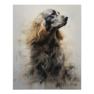 Cocker Spaniel Hund im Wind 004 - Yacobsen Dero Poster
