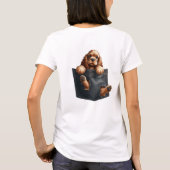 Cocker Spaniel Hund in einer Tasche T-Shirt (Rückseite)