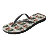 Cocker Spaniel Hund in Schneehocht Badesandalen (Schrägansicht)