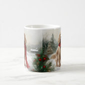 Cocker Spaniel Hund in Schneehocht Kaffeetasse (Mittel)