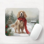 Cocker Spaniel Hund in Schneehocht Mousepad (Mit Mouse)