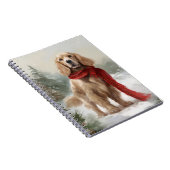 Cocker Spaniel Hund in Schneehocht Notizblock (Rechte Seite)