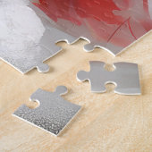 Cocker Spaniel Hund in Schneehocht Puzzle (Seite)