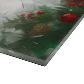 Cocker Spaniel Hund in Schneehocht Schneidebrett (Ecke)