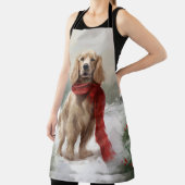 Cocker Spaniel Hund in Schneehocht Schürze (InSitu)