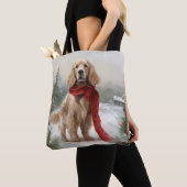 Cocker Spaniel Hund in Schneehocht Tasche (Von Nahem)