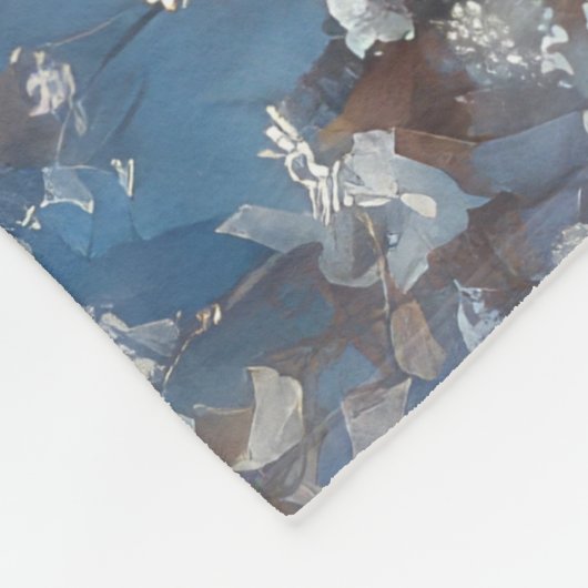 Cocker Spaniel Hund in Sledge Lass es Schnee Weihn Fleecedecke (Ecke)