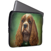 Cocker Spaniel Hund in St. Patrick's Day Dress Laptopschutzhülle (Vorne Rechts)