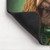 Cocker Spaniel Hund in St. Patrick's Day Dress Mousepad (Ecke)