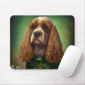 Cocker Spaniel Hund in St. Patrick's Day Dress Mousepad (Mit Mouse)