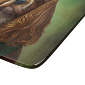 Cocker Spaniel Hund in St. Patrick's Day Dress Schneidebrett (Ecke)