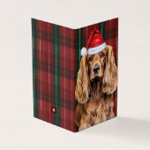Cocker Spaniel Hund Kariertes Weihnachtsfest (Vorderseite)