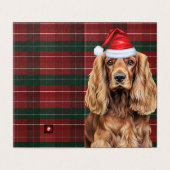 Cocker Spaniel Hund Kariertes Weihnachtsfest (Außenseite Aufgefaltet)