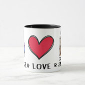 Cocker Spaniel Hund liebt Tasse (Zentrum)