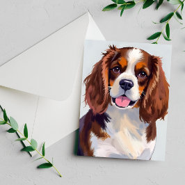 Cocker Spaniel Hund Malerei Karte