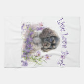 Cocker Spaniel Hund Mama Floral Geschirrtuch (Horizontal)