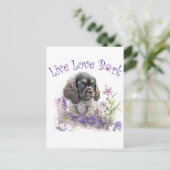 Cocker Spaniel Hund Mama Floral Postkarte (Stehend Vorderseite)