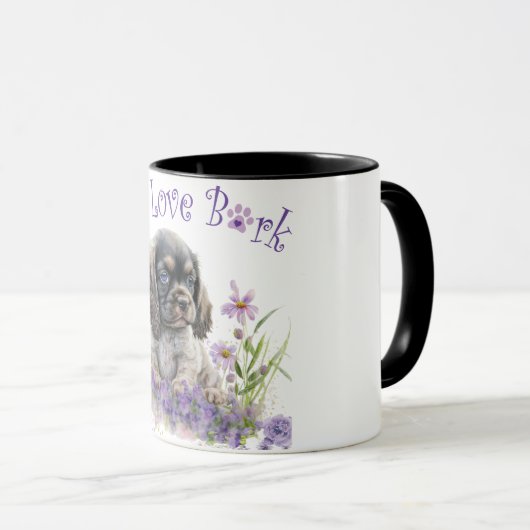 Cocker Spaniel Hund Mama Floral Tasse (VorderseiteRechts)