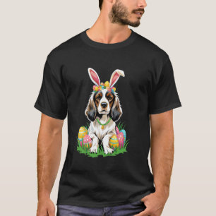 Cocker Spaniel Hund mit Hasenohren Ostereier Fes T-Shirt