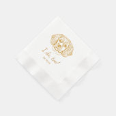 Cocker Spaniel Hund Personalisiert tue ich auch Serviette (Ecke)