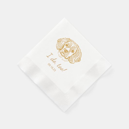 Cocker Spaniel Hund Personalisiert tue ich auch Serviette (Ecke)