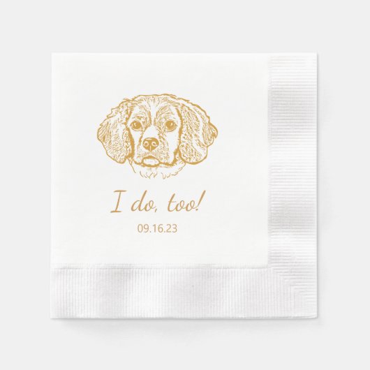 Cocker Spaniel Hund Personalisiert tue ich auch Serviette (Vorderseite)