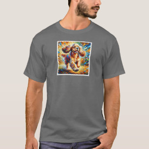 Cocker Spaniel Hund Portrait Acryl Kunst Druck Hau T-Shirt