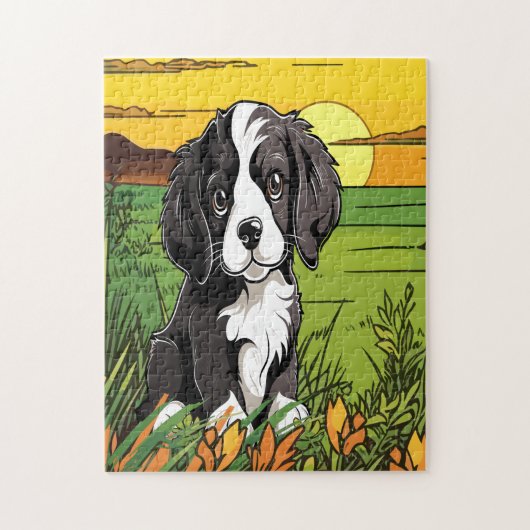Cocker Spaniel Hund Puzzle (Vertikal)