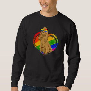 Cocker Spaniel Hund Regenbogen Herz Haustier Schwu Sweatshirt