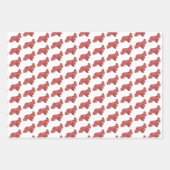 Cocker Spaniel Hund Silhouette Red Merry Woofmas Geschenkpapier Set (Vorderseite 3)
