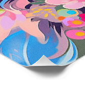 Cocker Spaniel Hund und Blume 002 - Schneider Juwe Poster (Ecke)