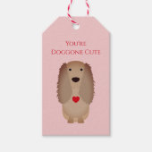 Cocker Spaniel Hund Valentine, Valentinstag Geschenkanhänger (Vorderseite)