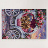 Cocker Spaniel Hund Valentinstag  Puzzle (Horizontal)