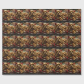 Cocker Spaniel Hund Weihnachten Festlich Geschenkpapier (Flach)
