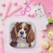 Cocker Spaniel | Hunde Gemälde Haustier Pappteller (Party)
