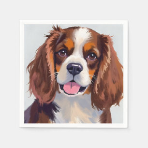 Cocker Spaniel Hunde Gemälde Haustier Serviette