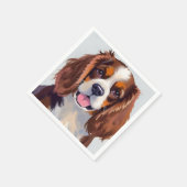 Cocker Spaniel | Hunde Gemälde Haustier Serviette (Ecke)