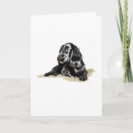 Cocker Spaniel Hunde Liebhaber Karte Geschenk, Gru (Vorderseite)