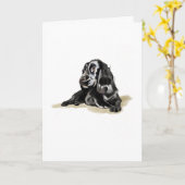 Cocker Spaniel Hunde Liebhaber Karte Geschenk, Gru (Gelbe Blume)