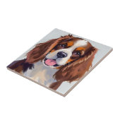 Cocker Spaniel | Hunde-Wasserfarben-Haustiermalere Fliese (Seite)