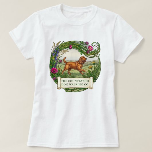 Cocker Spaniel Hundeausführer T-Shirt mit individu (Design vorne)