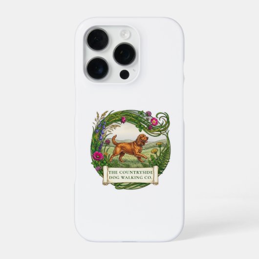 Cocker Spaniel Hundebetreuer Custom iPhone Case Hülle (Rückseite)