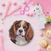 Cocker Spaniel | Hundegemälde Haustier Pappteller (Party)