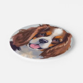 Cocker Spaniel | Hundegemälde Haustier Pappteller (Schrägansicht)