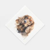 Cocker Spaniel, Hundekunst, Cocker Spanischgeschen Serviette (Ecke)