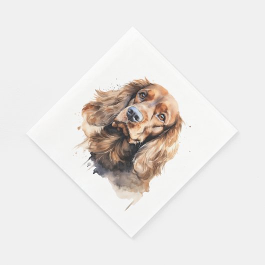 Cocker Spaniel, Hundekunst, Cocker Spanischgeschen Serviette (Ecke)