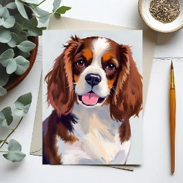 Cocker Spaniel Hundelgemälde Postkarte