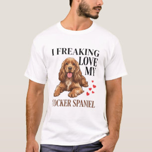 Cocker Spaniel Hundeliebhaber Lustiges Herz T-Shirt