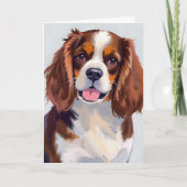 Cocker Spaniel-Hundemalerei Karte (Vorderseite)